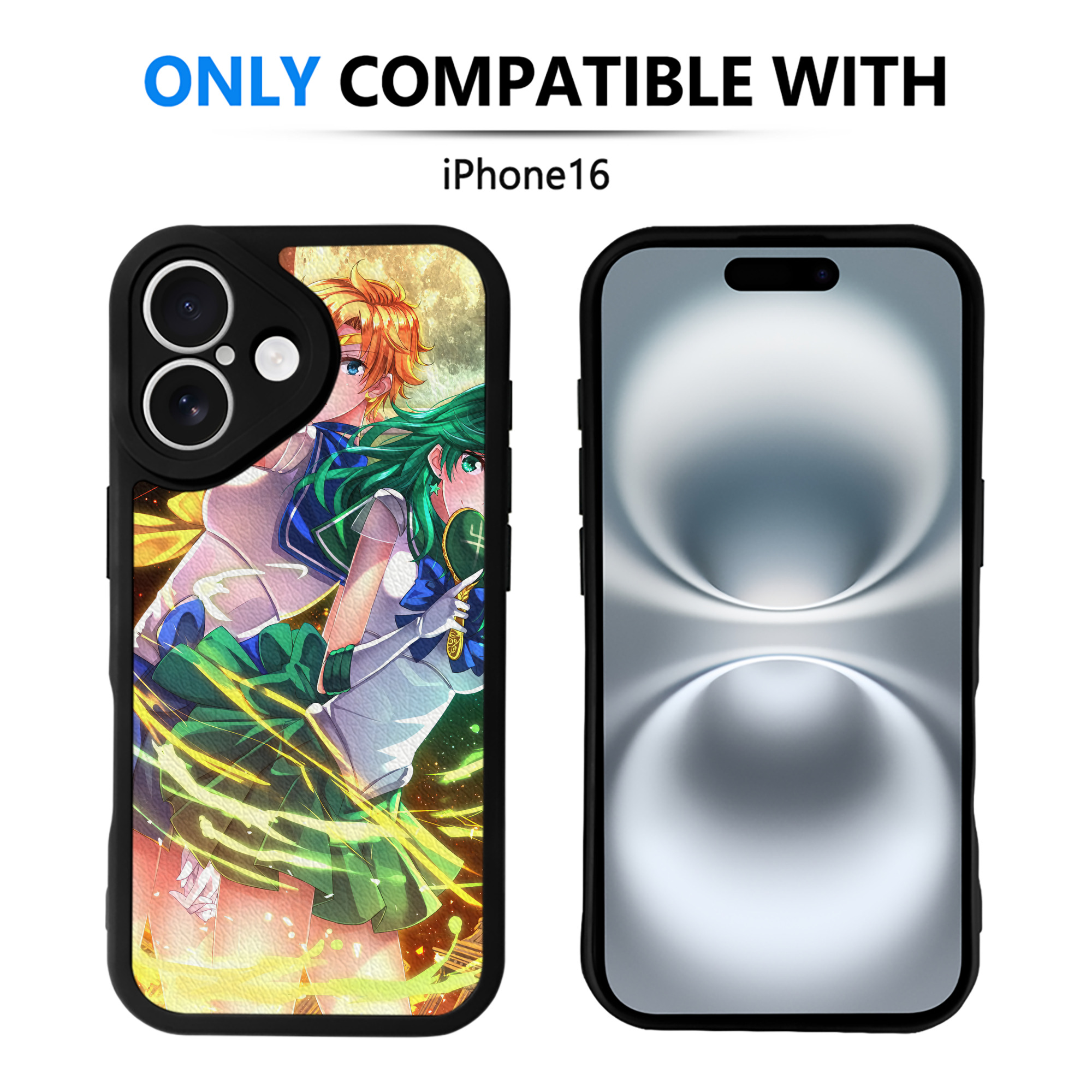 （画像用） 美少女戦士セーラームーン Sailor Moon 【iPhone 16シリーズ対応】シリコンスマホケース（レザー調） 材質：シリコン